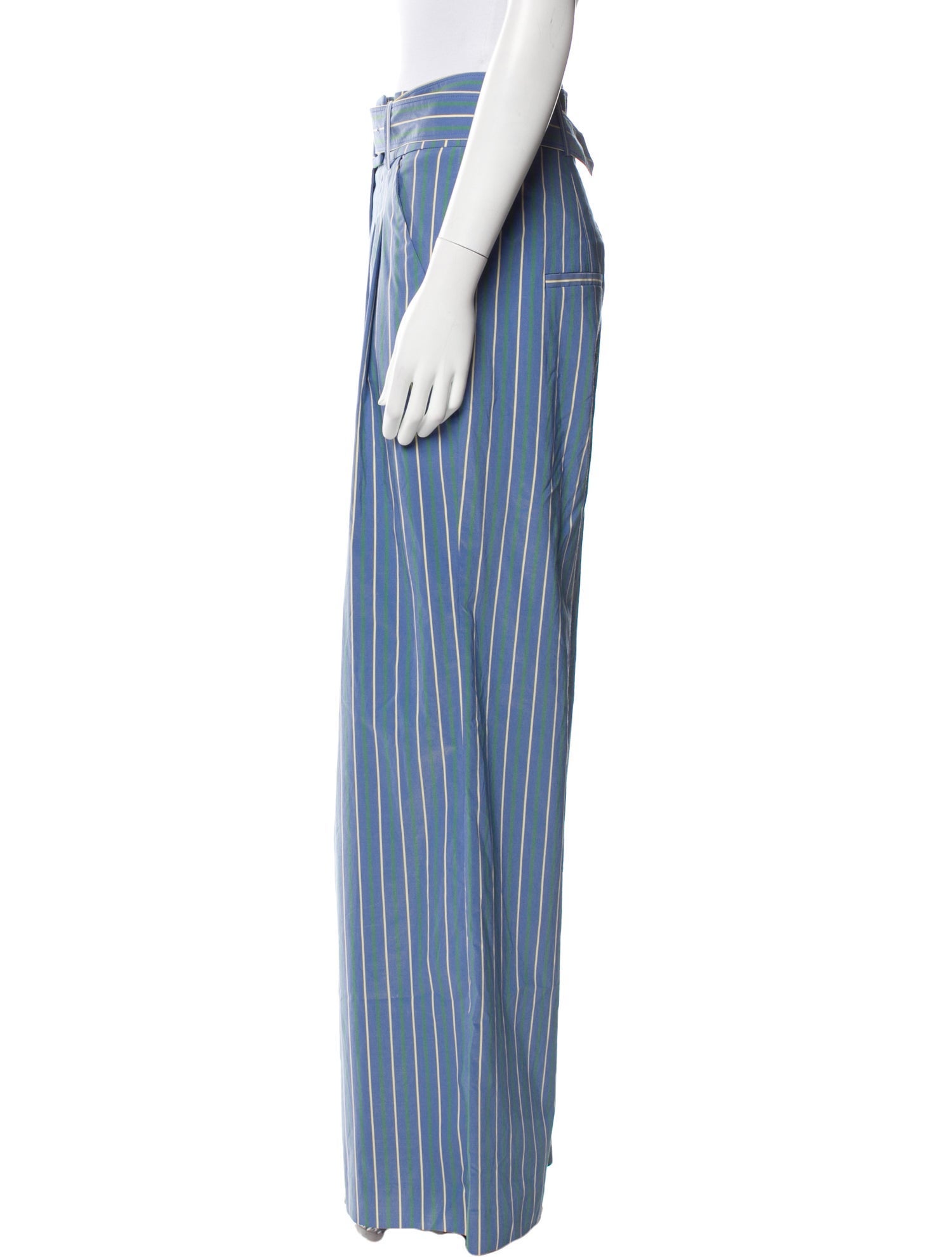 Veronica Beard Striped Wide Leg Pants