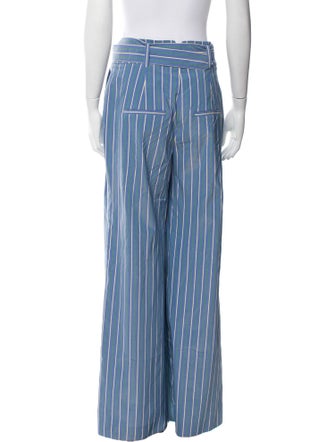 Veronica Beard Striped Wide Leg Pants
