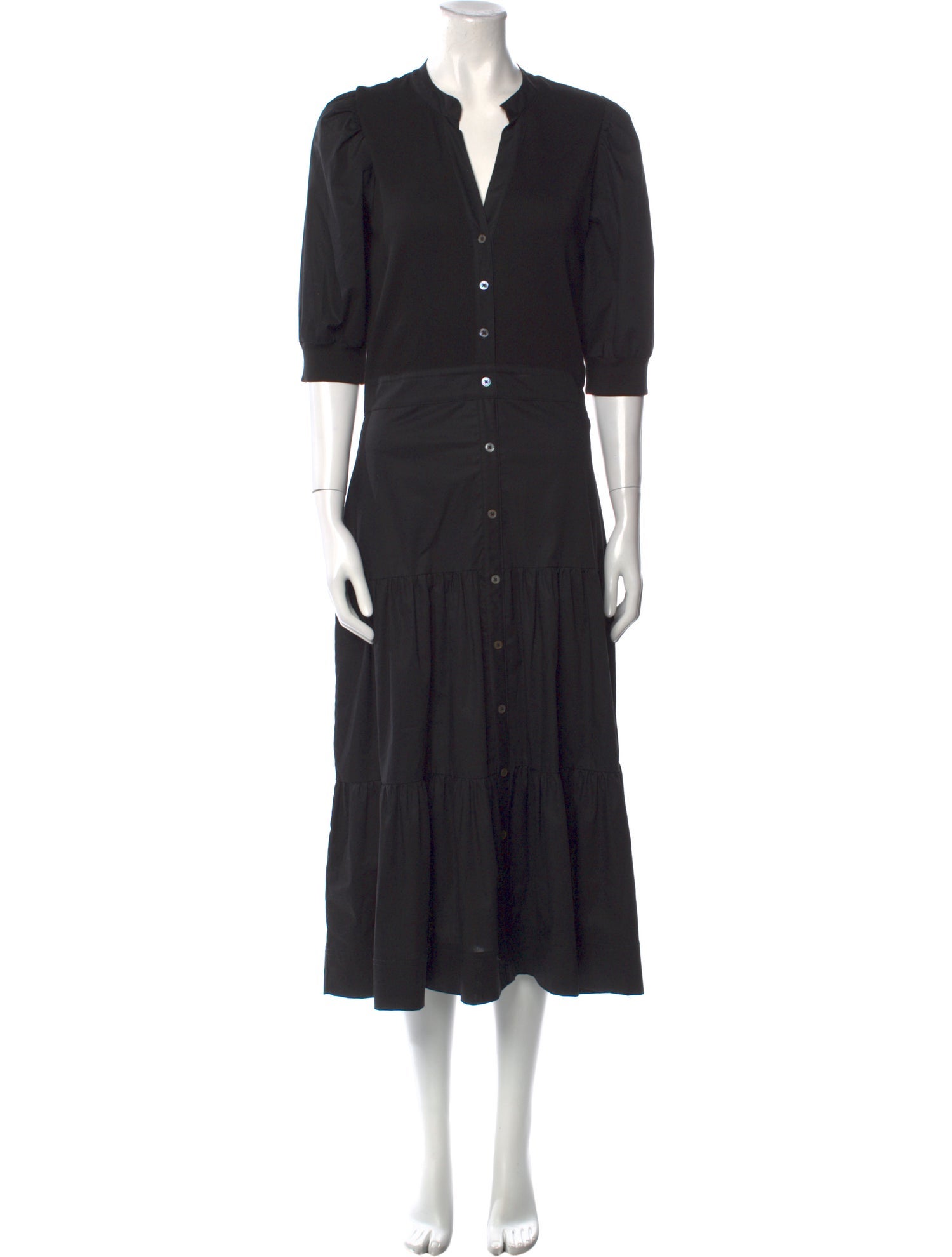 Veronica Beard V-Neck Long Dress