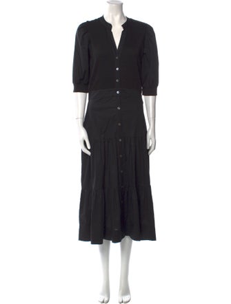 Veronica Beard V-Neck Long Dress