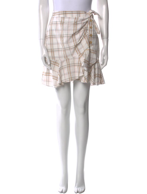 Veronica Beard Plaid Print Mini Skirt