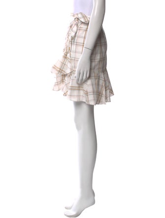 Veronica Beard Plaid Print Mini Skirt