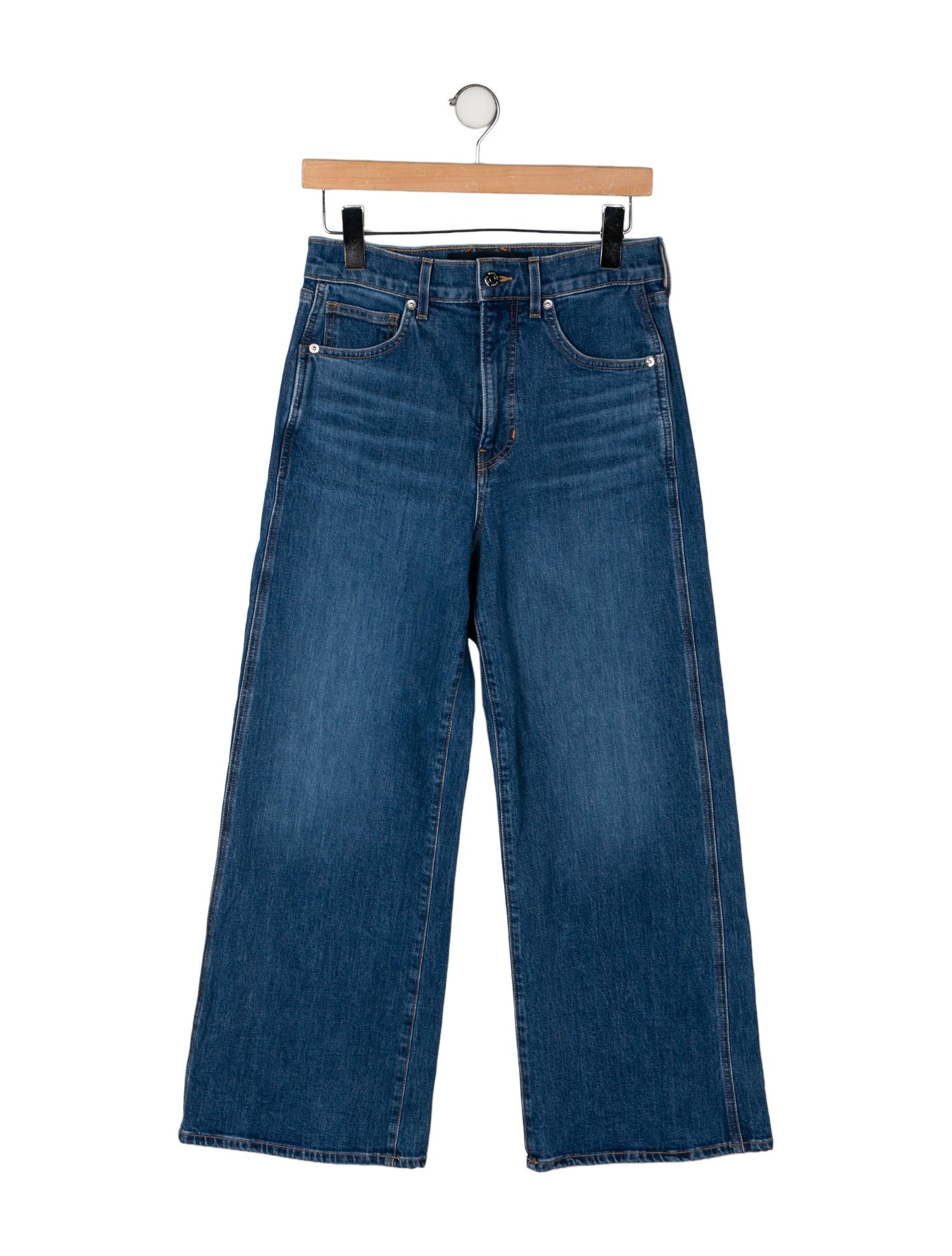 Veronica Beard High-Rise Wide Leg Jeans