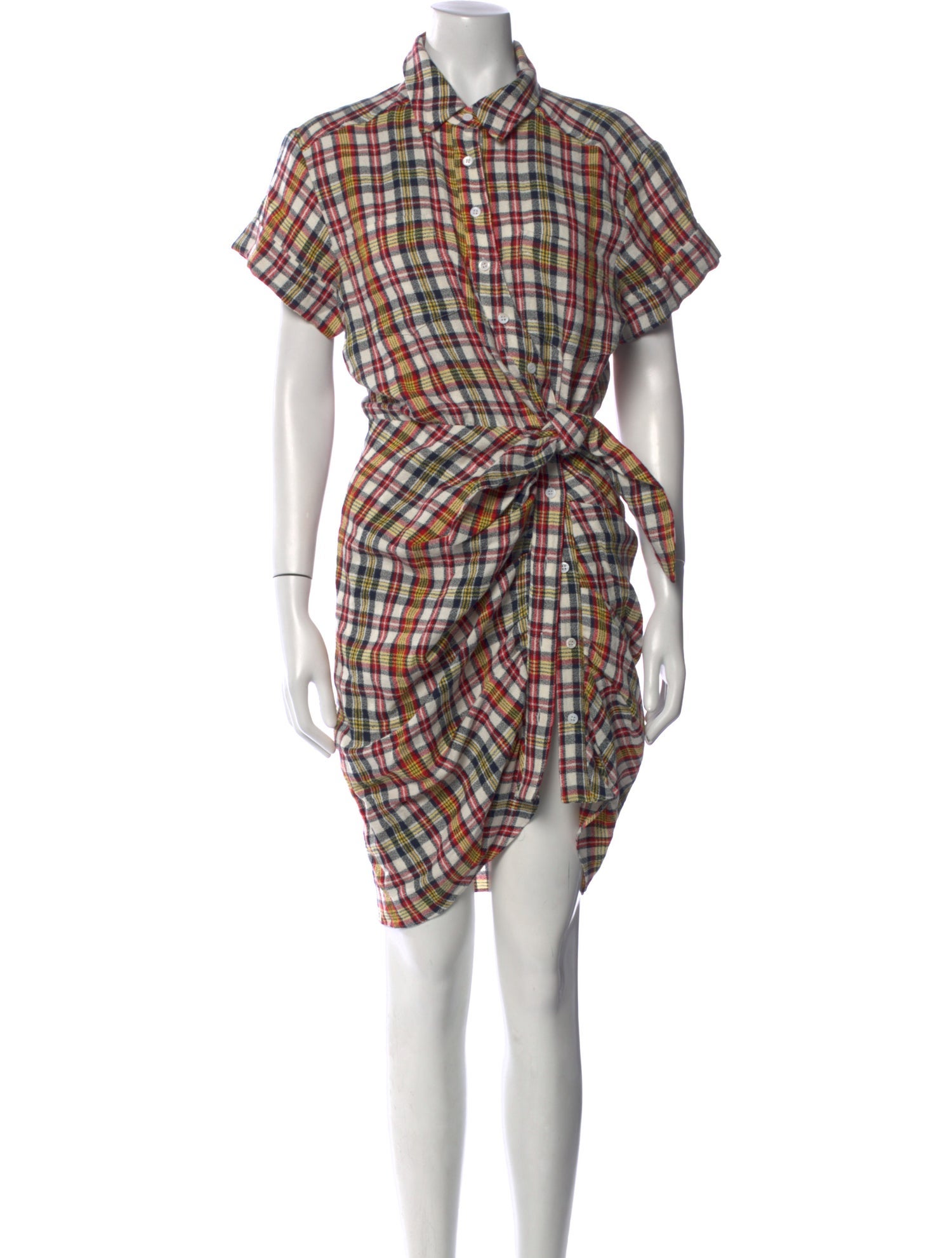 Veronica Beard Plaid Print Knee-Length Dress