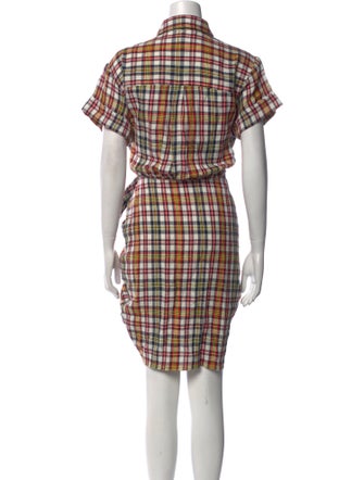Veronica Beard Plaid Print Knee-Length Dress
