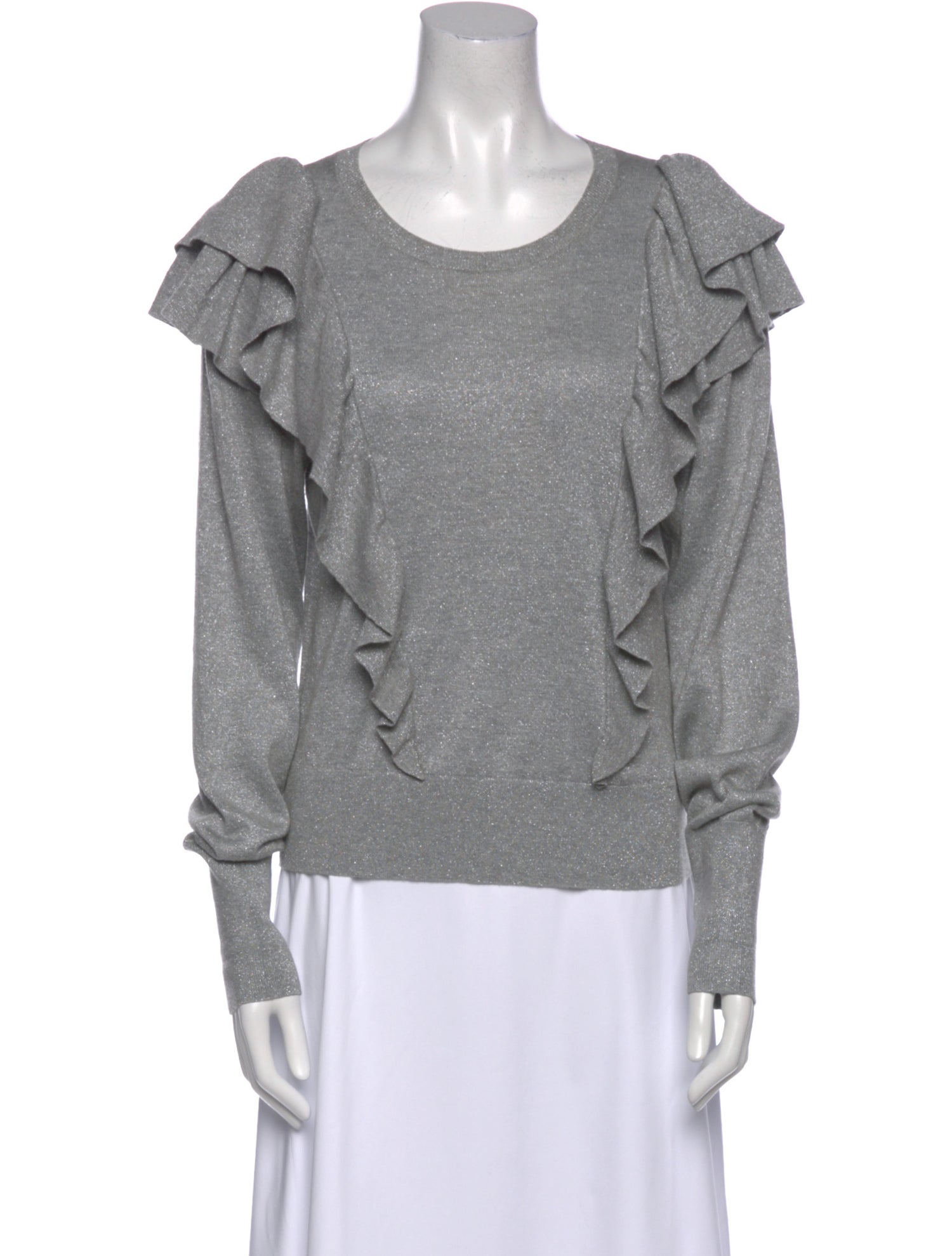 Veronica Beard Scoop Neck Long Sleeve Sweatshirt