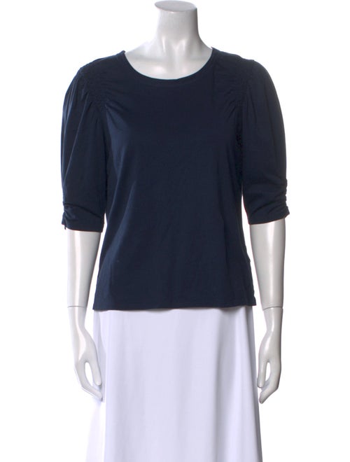 Veronica Beard Bateau Neckline Three-Quarter Sleeve T-Shirt