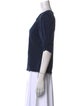 Veronica Beard Bateau Neckline Three-Quarter Sleeve T-Shirt