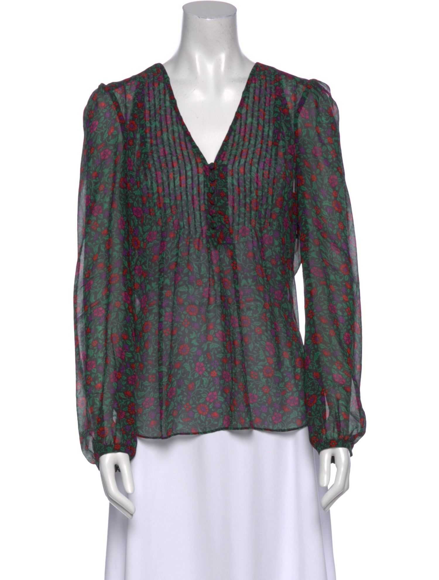Veronica Beard Silk Printed Blouse