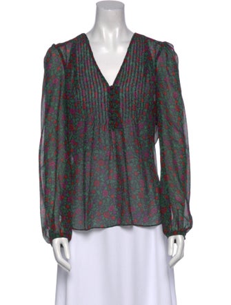Veronica Beard Silk Printed Blouse