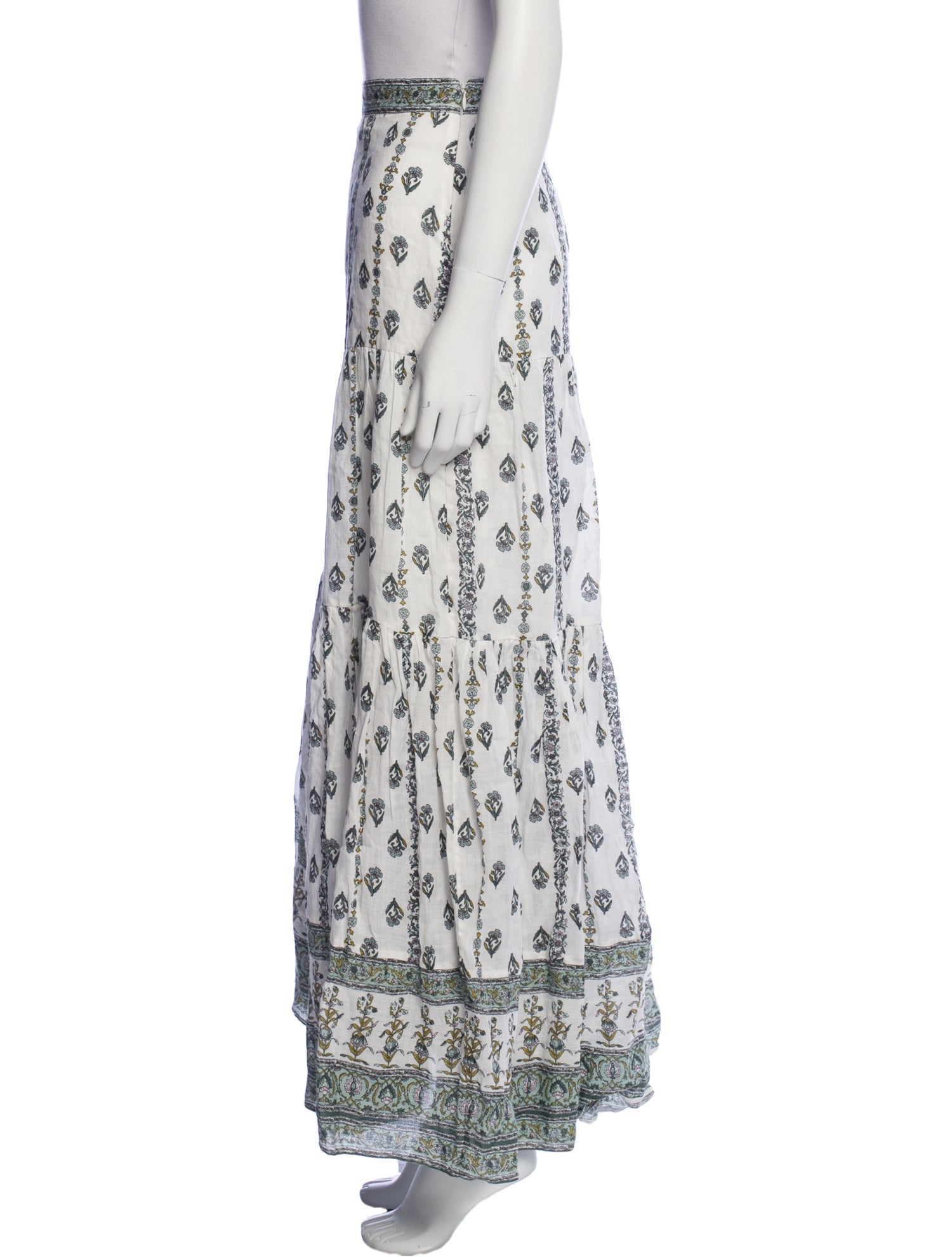 Veronica Beard Printed Long Skirt