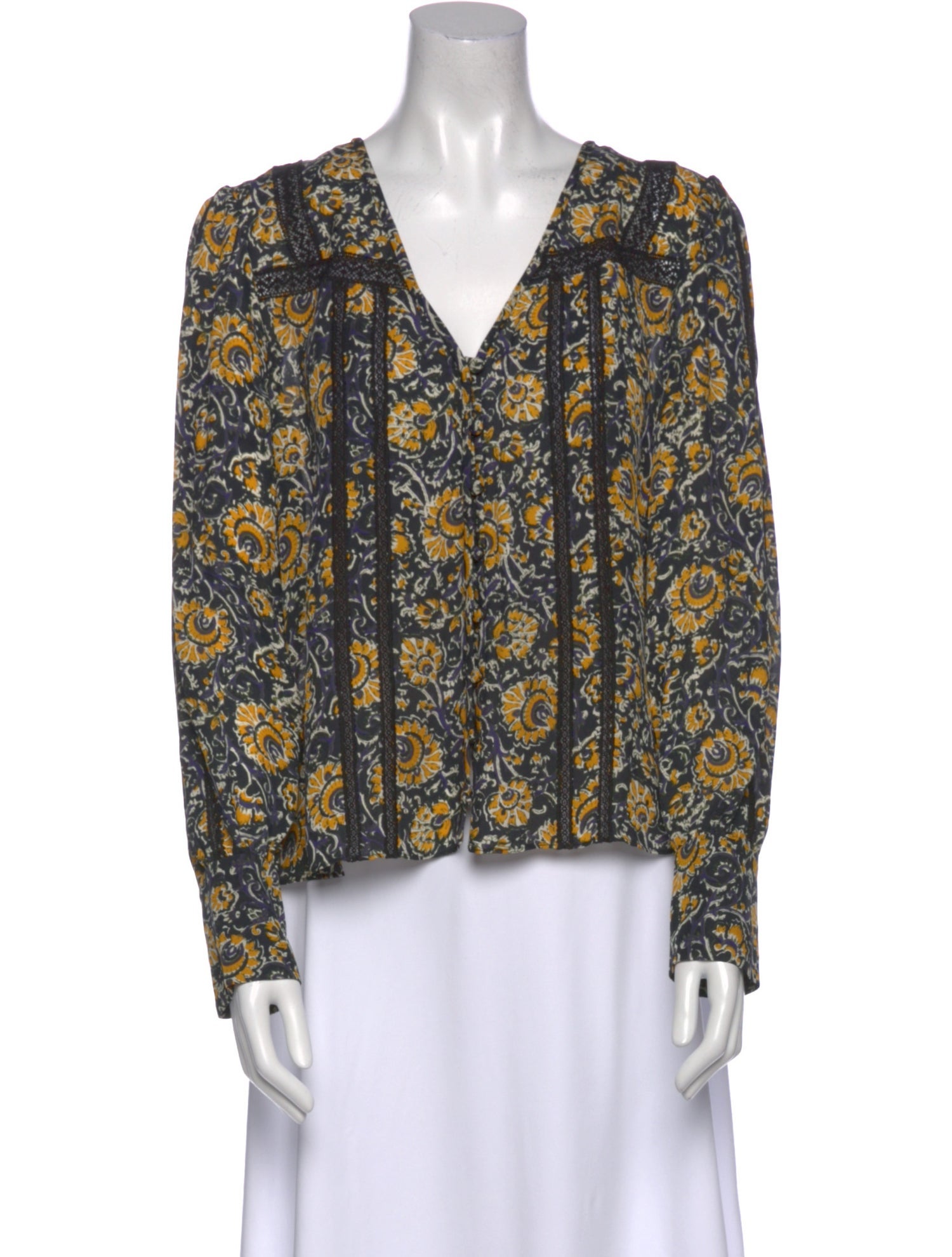 Veronica Beard Silk Floral Print Blouse