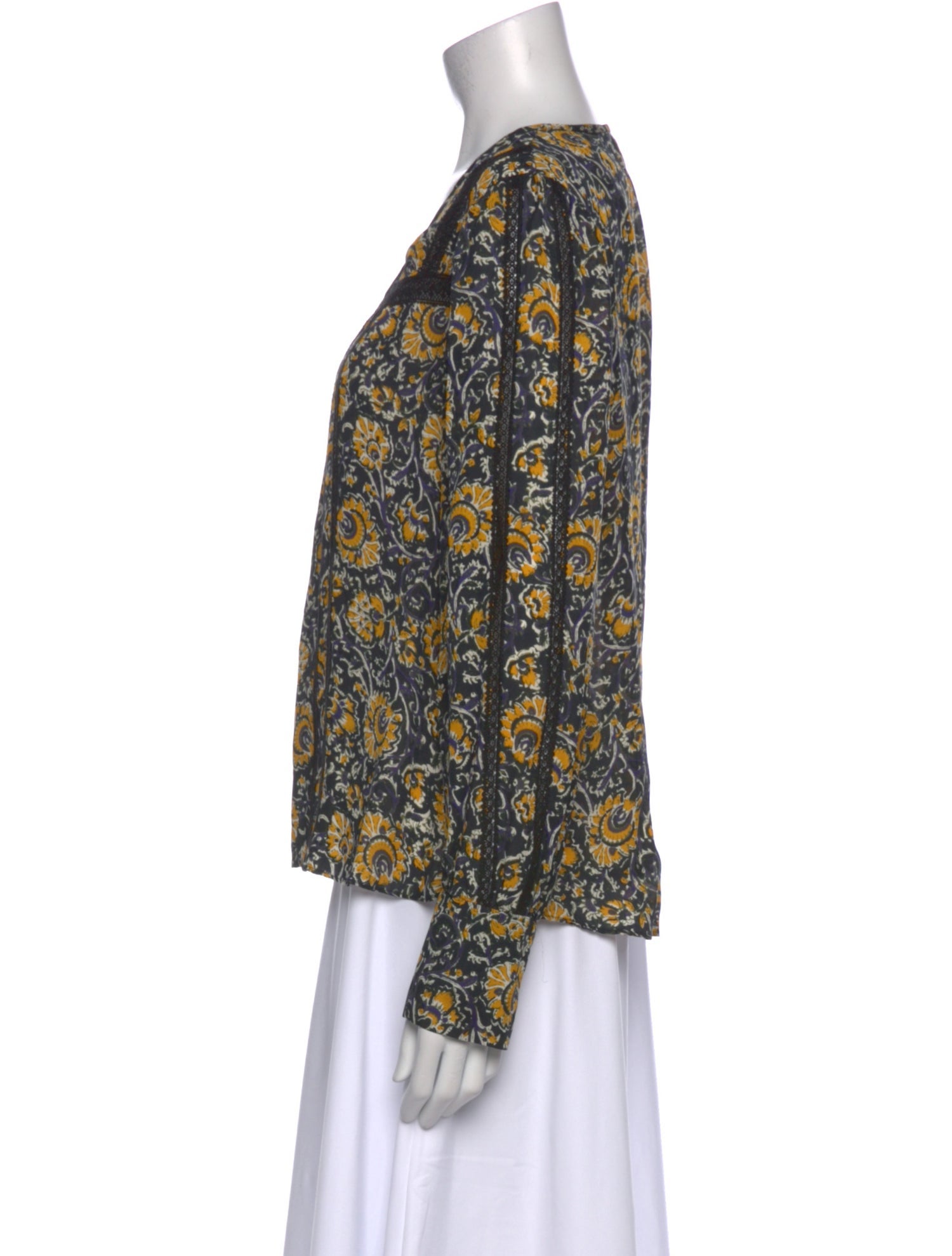 Veronica Beard Silk Floral Print Blouse