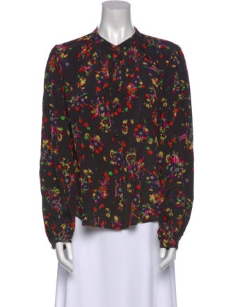 Veronica Beard Silk Floral Print Blouse