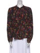 Veronica Beard Silk Floral Print Blouse