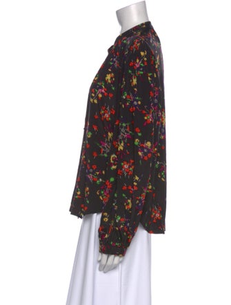 Veronica Beard Silk Floral Print Blouse