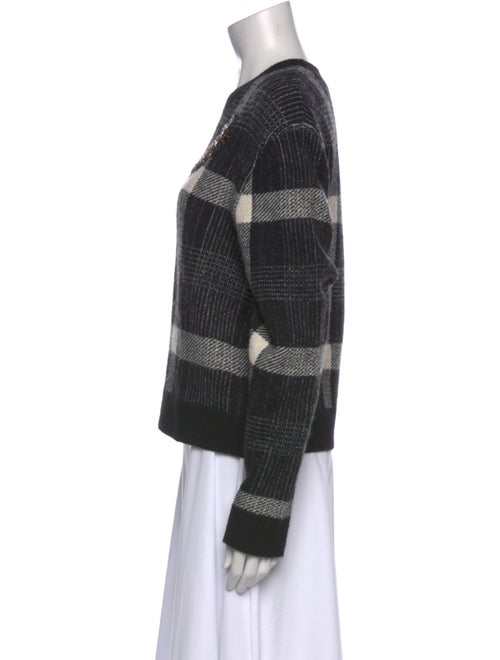 Veronica Beard Plaid Print Crew Neck Sweatshirt