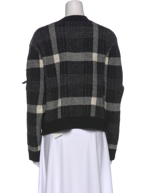 Veronica Beard Plaid Print Crew Neck Sweatshirt