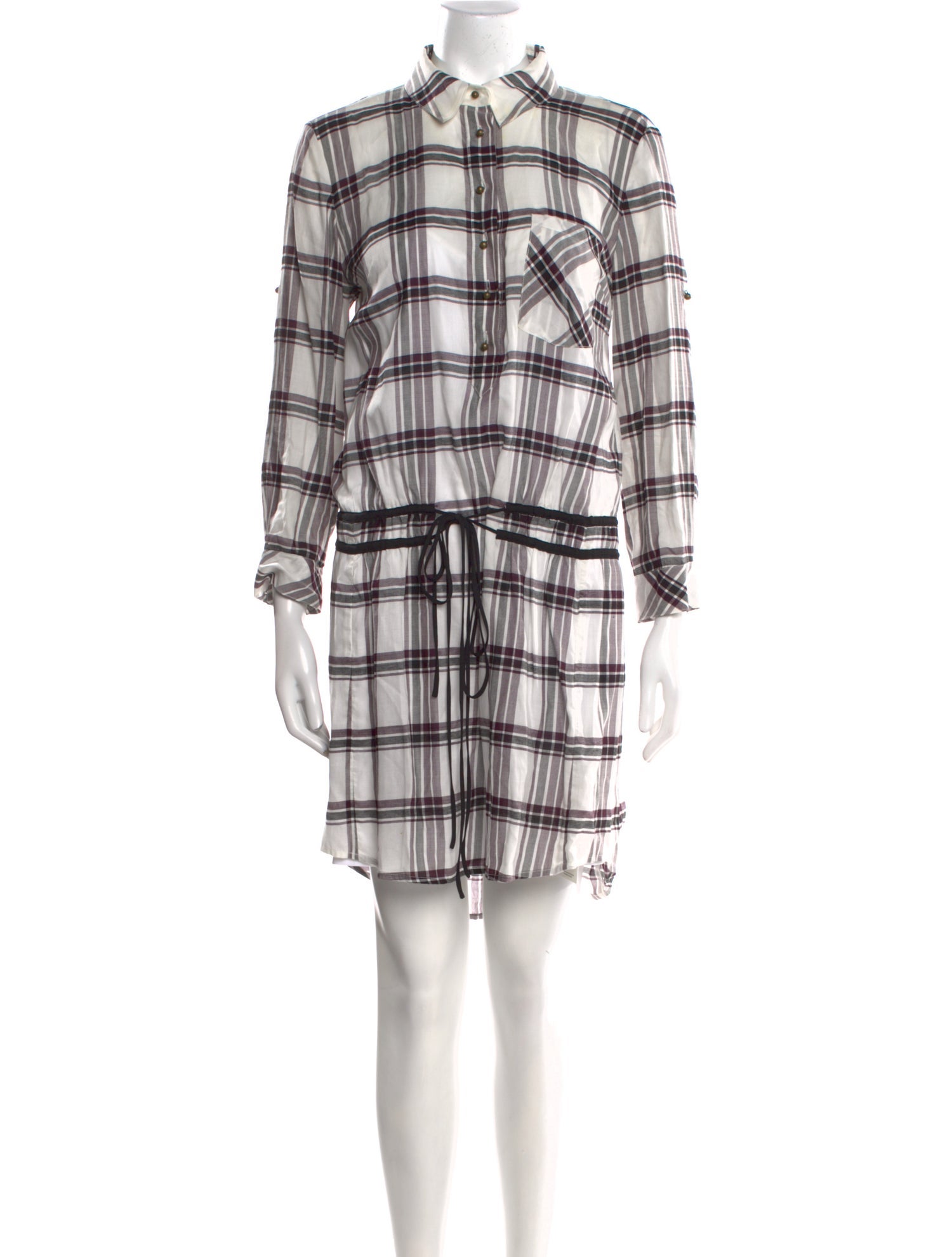 Veronica Beard Plaid Print Mini Dress