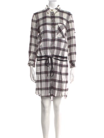 Veronica Beard Plaid Print Mini Dress