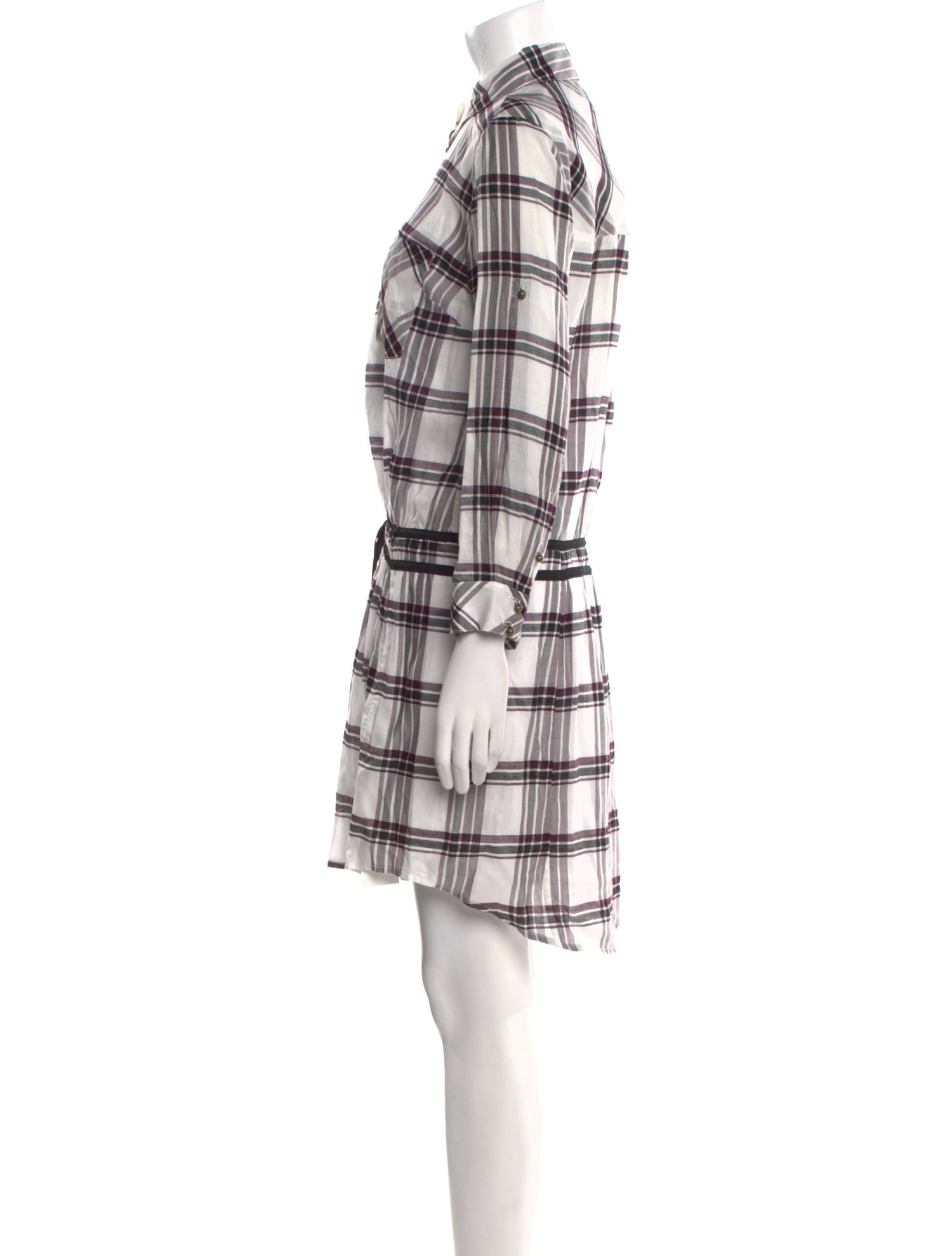 Veronica Beard Plaid Print Mini Dress