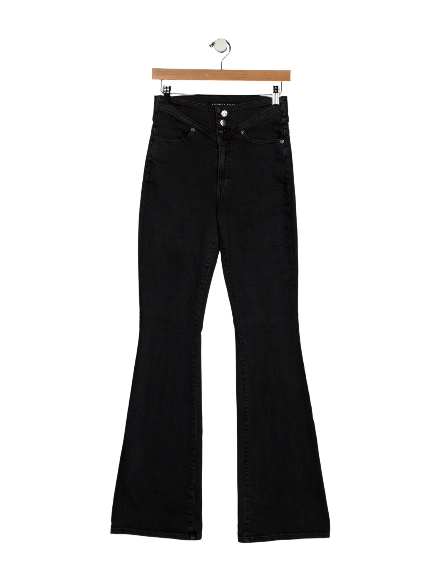 Veronica Beard Mid-Rise Wide Leg Jeans