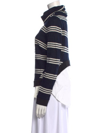 Veronica Beard Striped Turtleneck Sweater