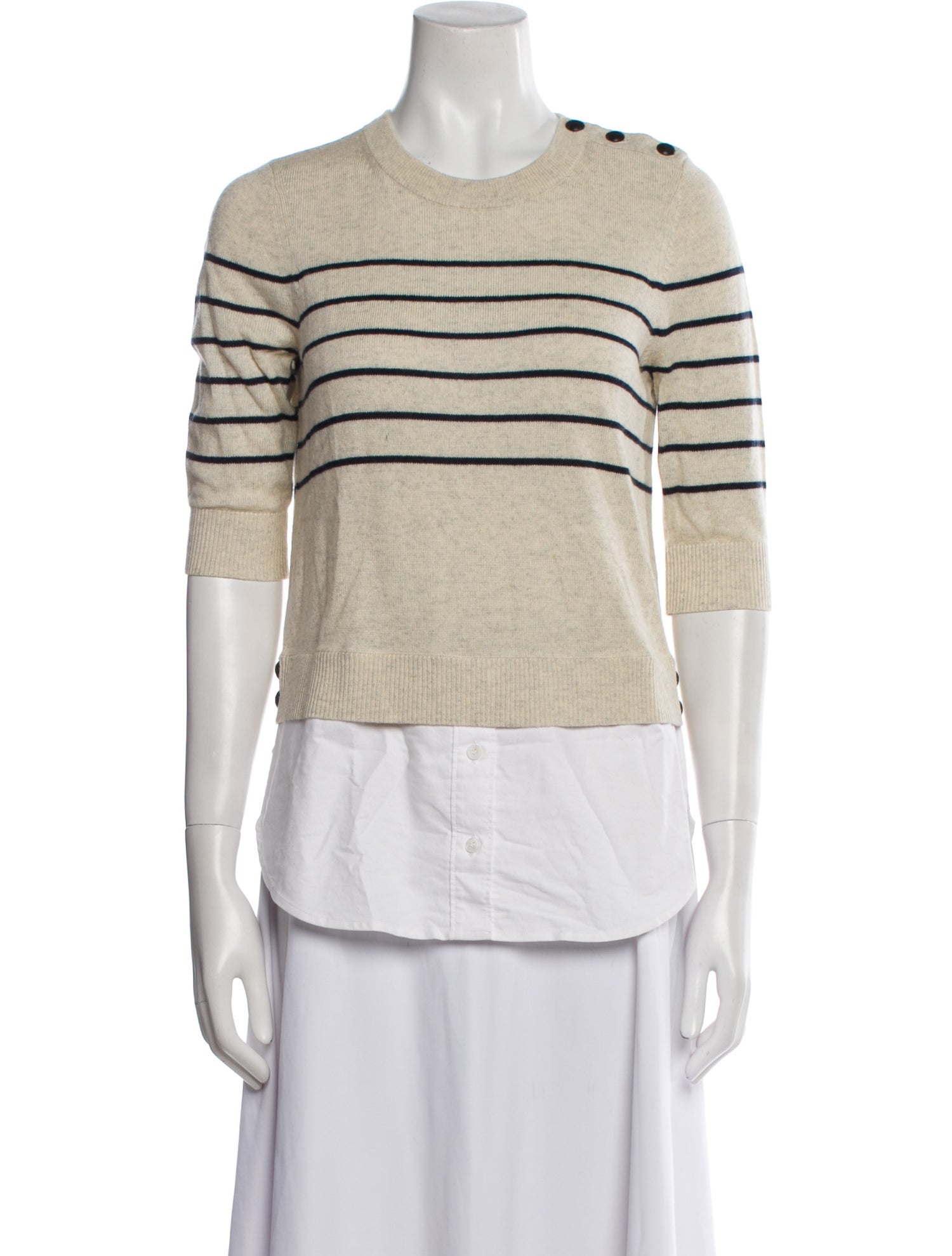 Veronica Beard Silk Striped Sweater