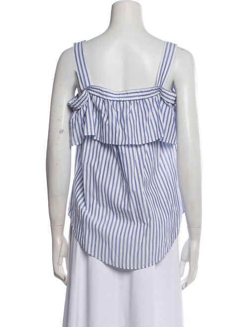 Veronica Beard Striped Square Neckline Top