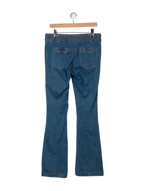 Veronica Beard Mid-Rise Wide Leg Jeans