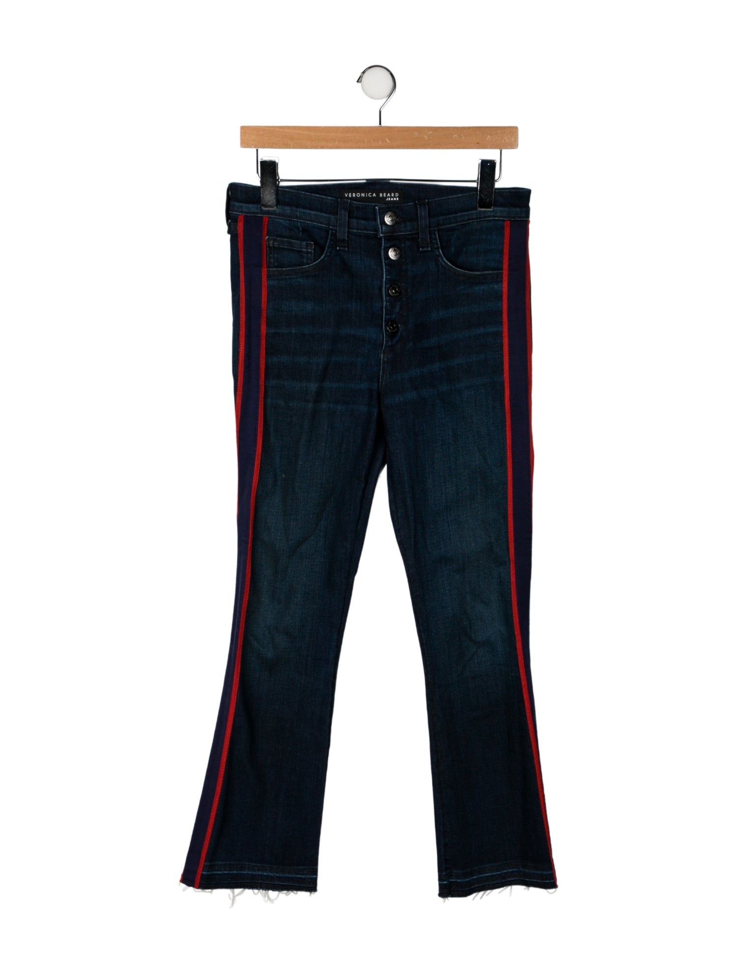 Veronica Beard Mid-Rise Straight Leg Jeans