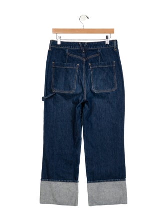 Veronica Beard High-Rise Wide Leg Jeans