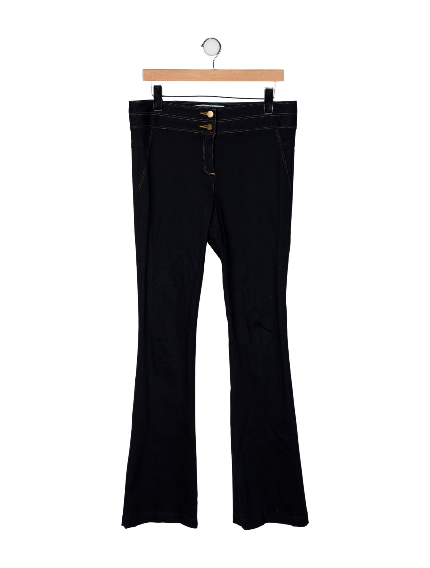 Veronica Beard Mid-Rise Wide Leg Jeans