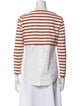 Veronica Beard Striped Crew Neck Top