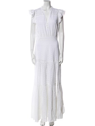 Veronica Beard V-Neck Long Dress