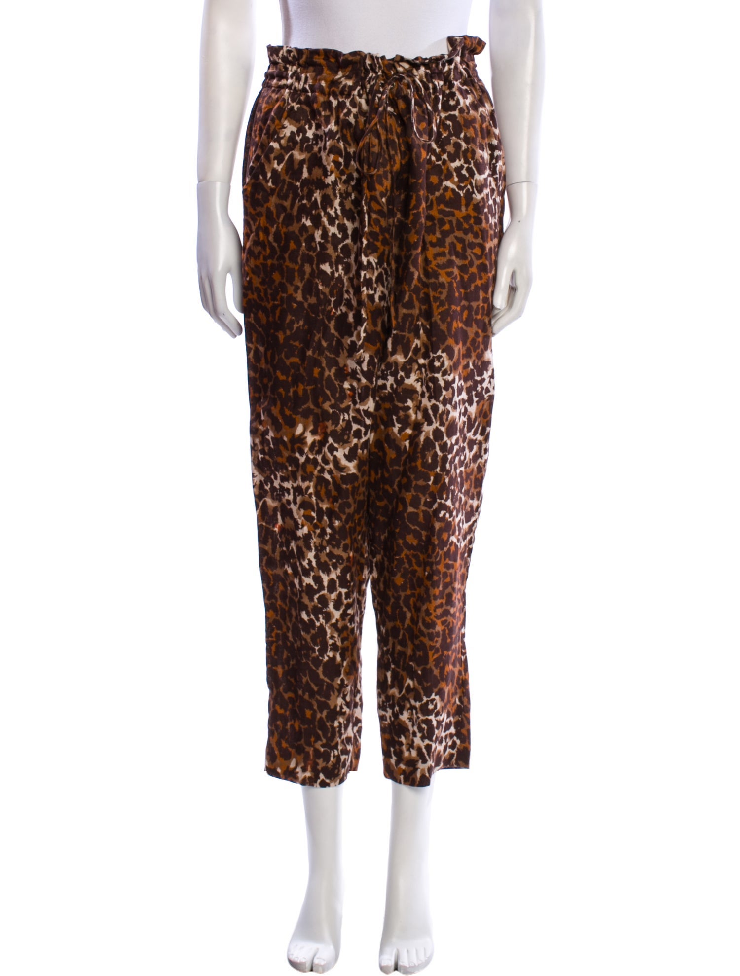 Veronica Beard Linen Straight Leg Pants