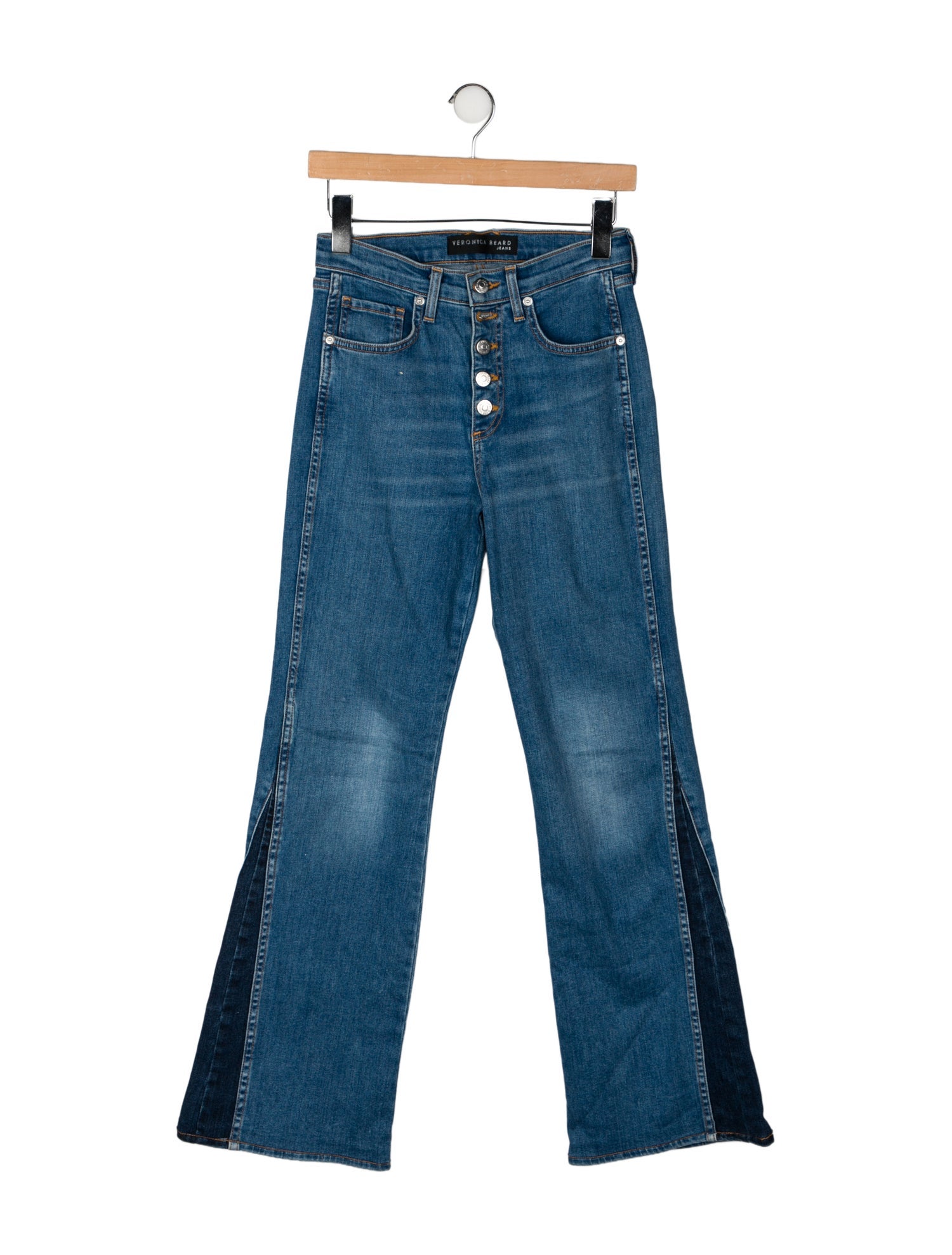 Veronica Beard Mid-Rise Wide Leg Jeans
