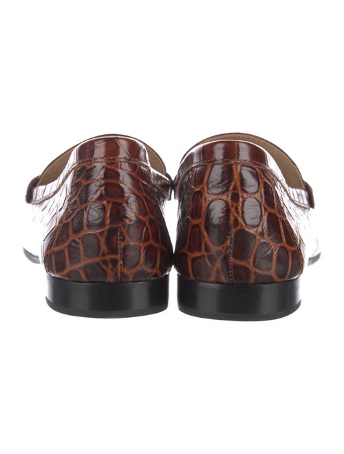 Veronica Beard Crocodile Animal Print Loafers