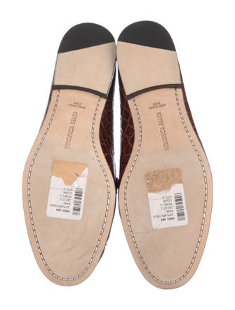 Veronica Beard Crocodile Animal Print Loafers