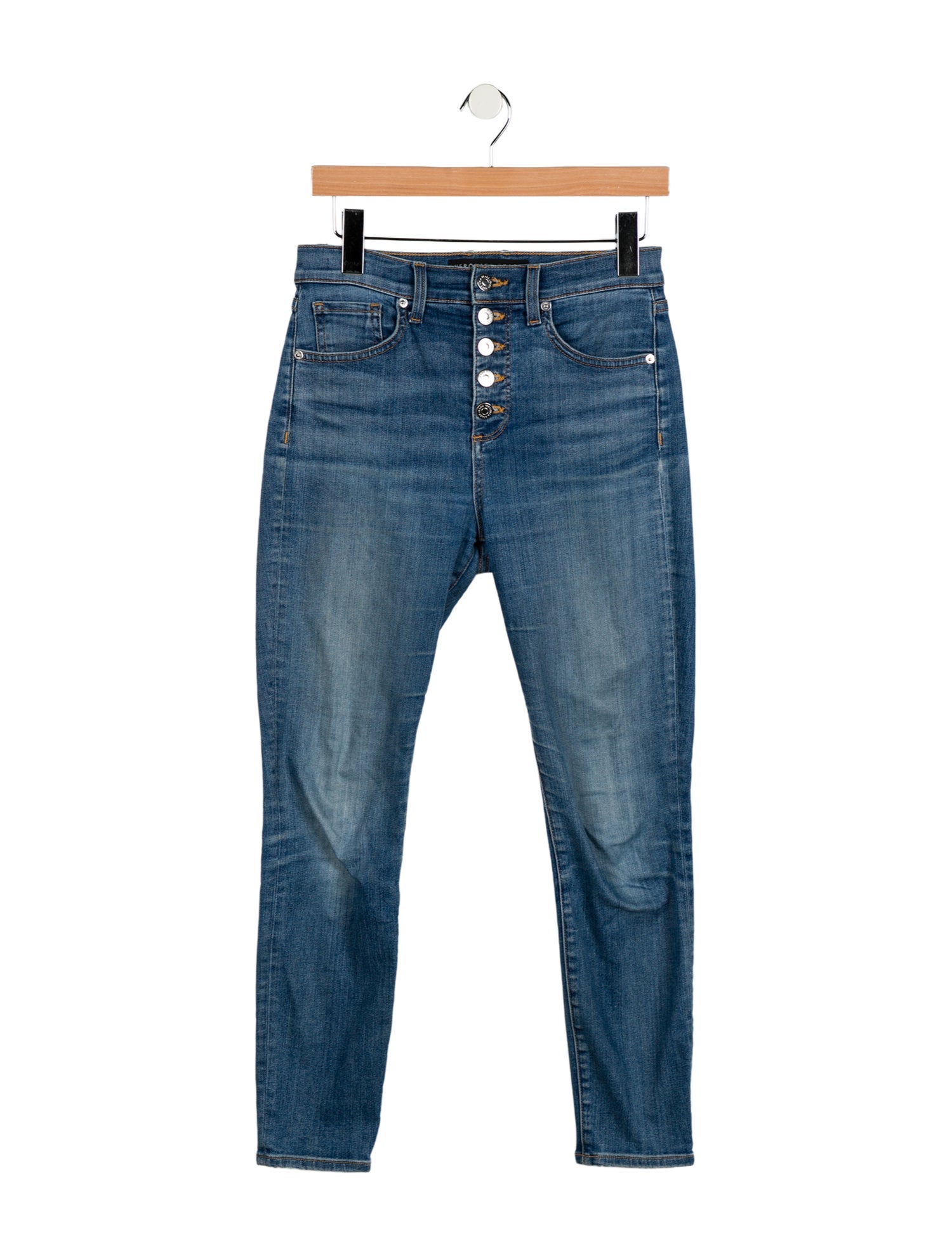 Veronica Beard High-Rise Straight Leg Jeans