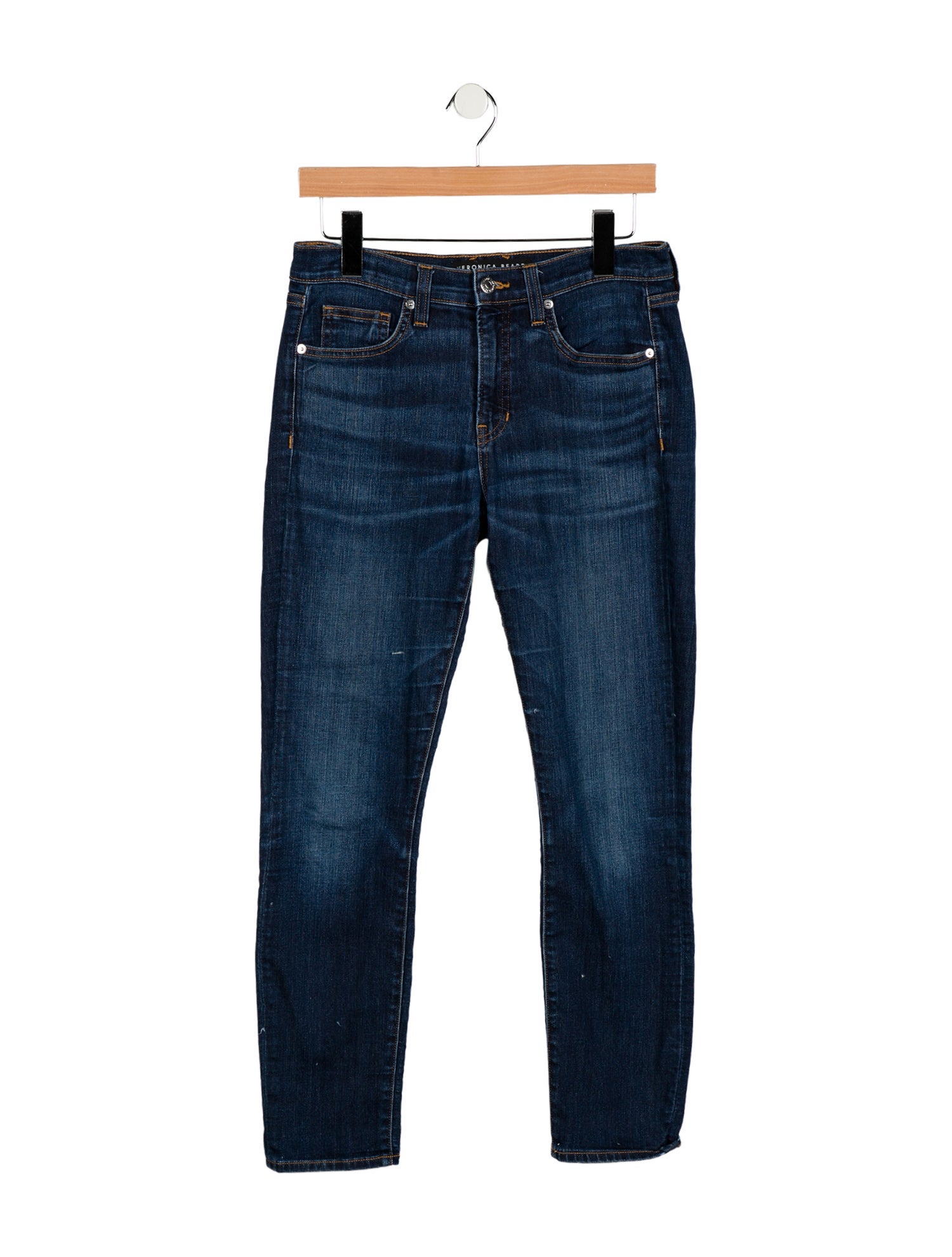 Veronica Beard Mid-Rise Straight Leg Jeans