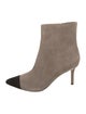 Veronica Beard Suede Colorblock Pattern Boots