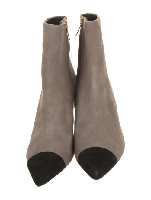 Veronica Beard Suede Colorblock Pattern Boots