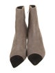 Veronica Beard Suede Colorblock Pattern Boots