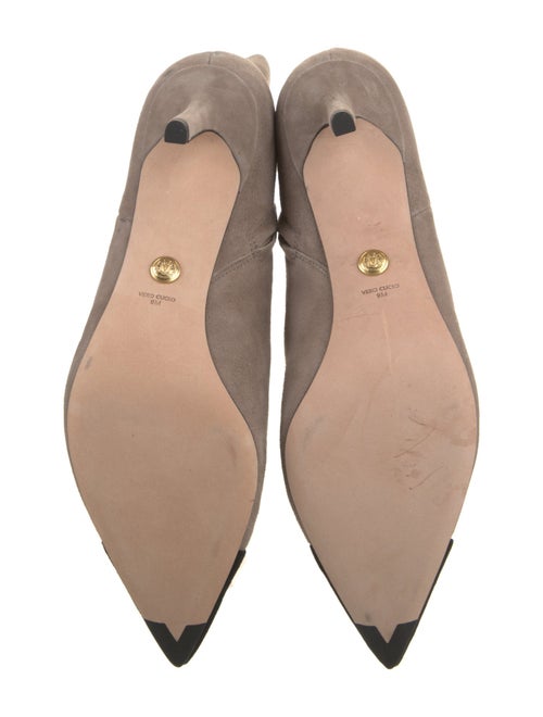 Veronica Beard Suede Colorblock Pattern Boots