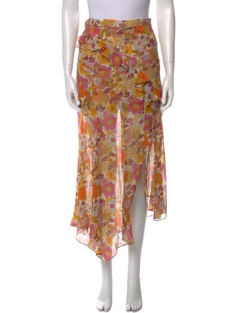 Veronica Beard Silk Midi Length Skirt