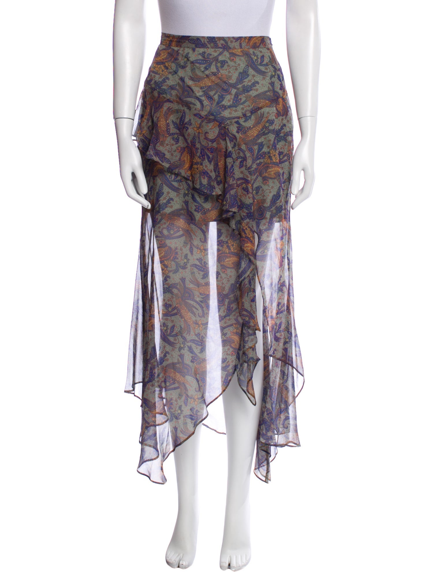 Veronica Beard Silk Midi Length Skirt