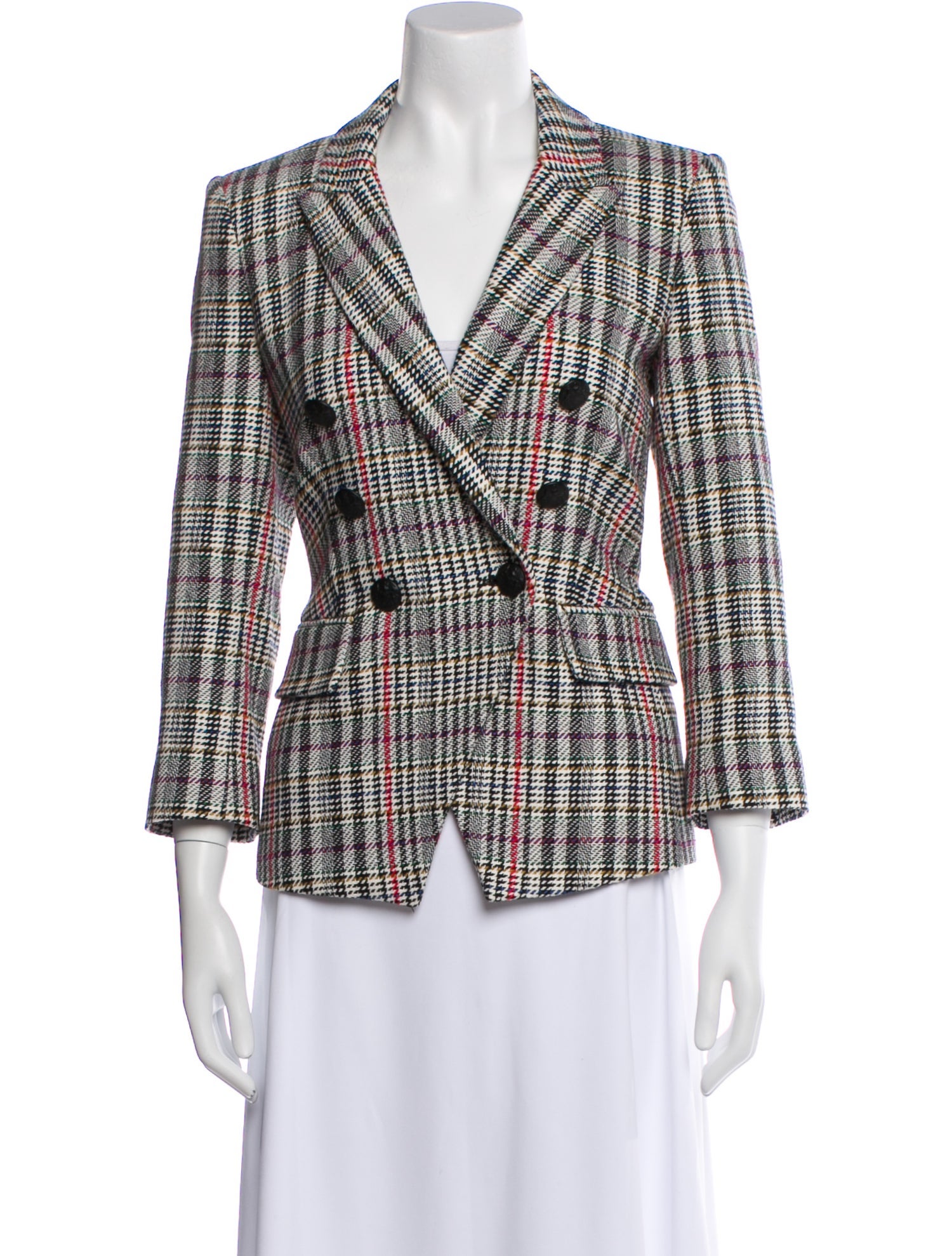 Veronica Beard Plaid Print Blazer