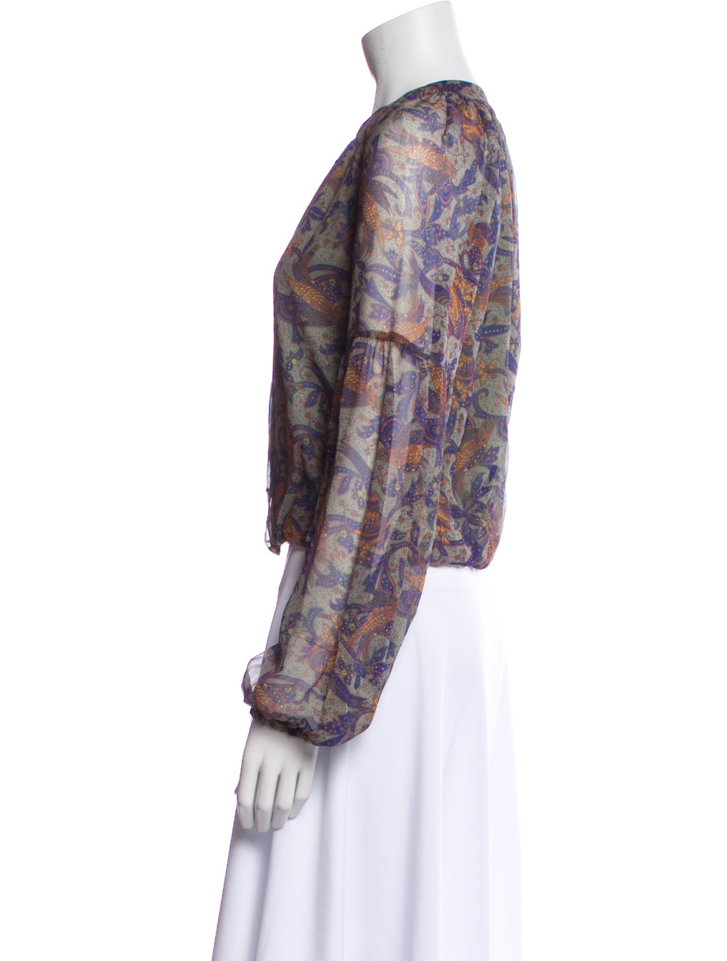 Veronica Beard Silk Paisley Print Blouse