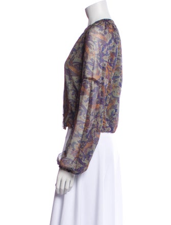 Veronica Beard Silk Paisley Print Blouse